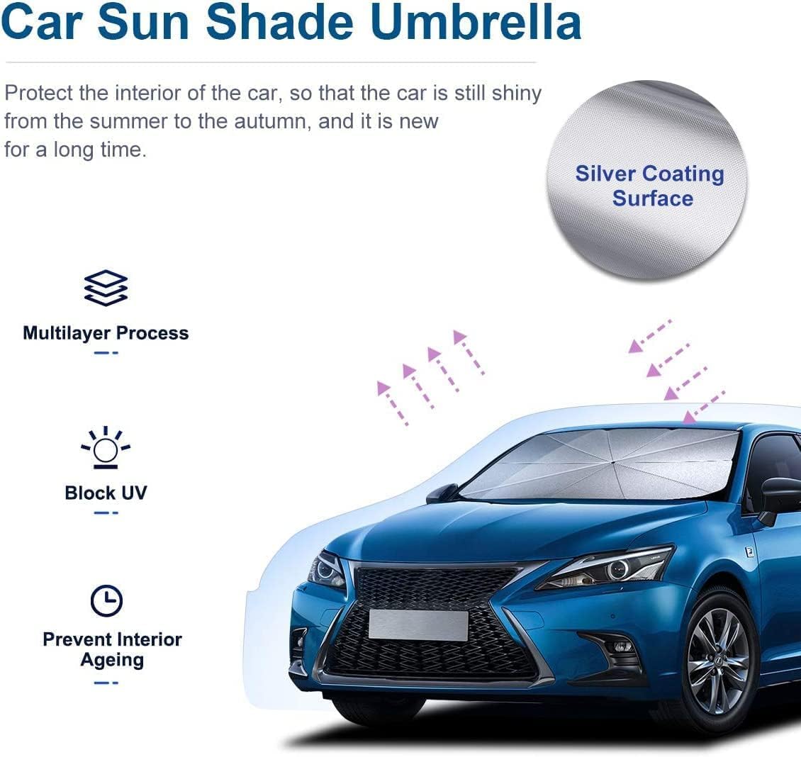 Universeller Sonnenschutz für Auto-Windschutzscheibe, Regenschirmform