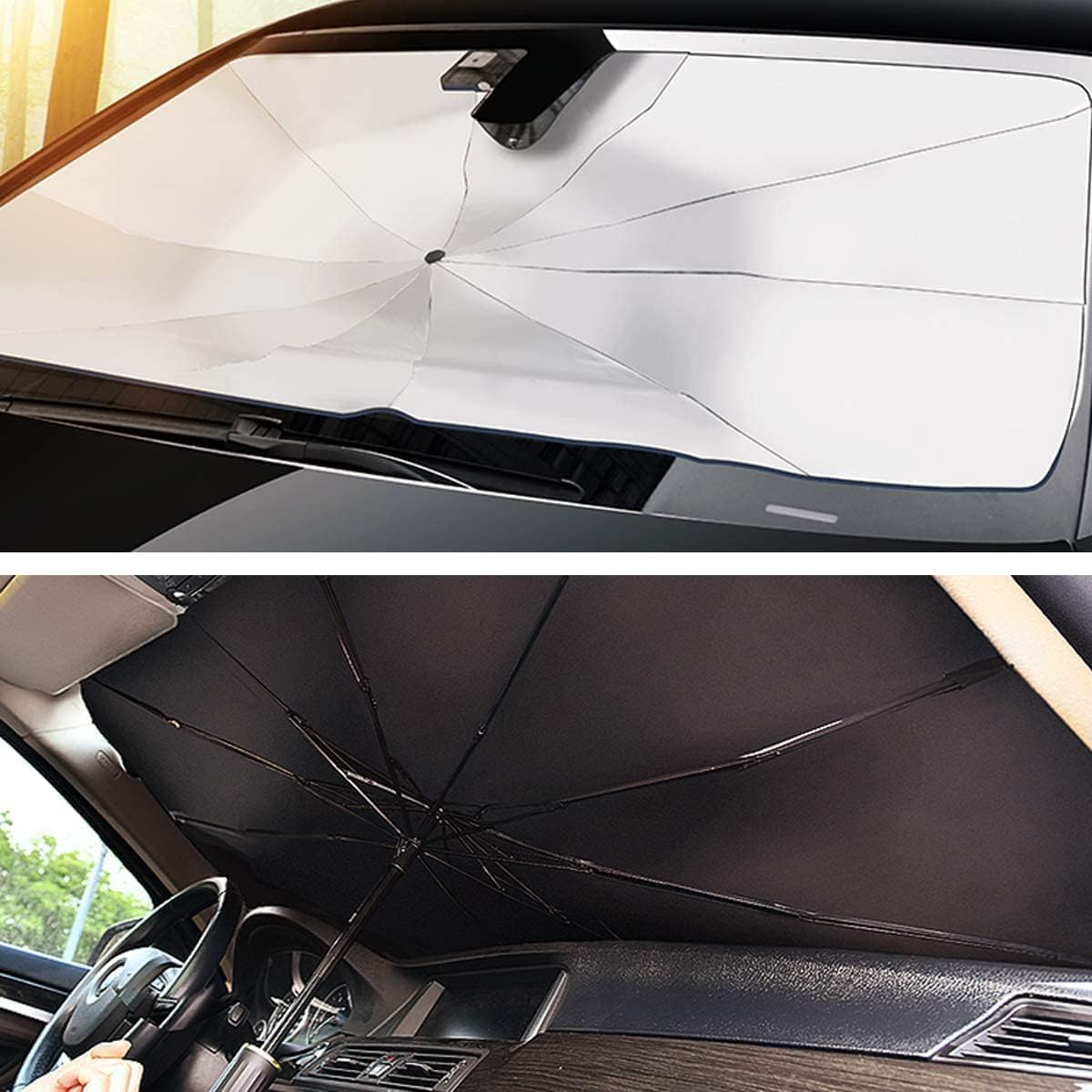 Universeller Sonnenschutz für Auto-Windschutzscheibe, Regenschirmform