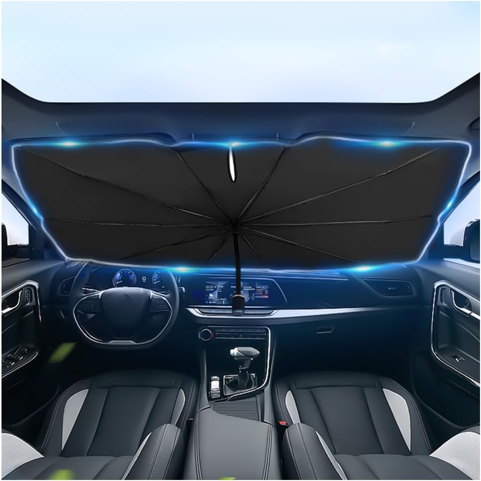 Universeller Sonnenschutz für Auto-Windschutzscheibe, Regenschirmform