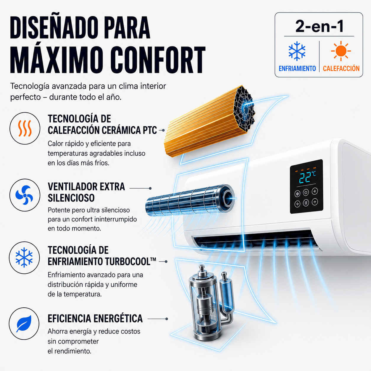 CoolFlow® - Aire acondicionado split portátil